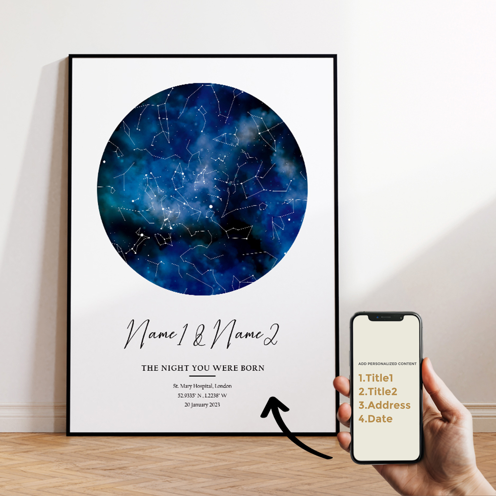 Modern Custom Personalized Nig - đánh giá và giá Star Map Poster