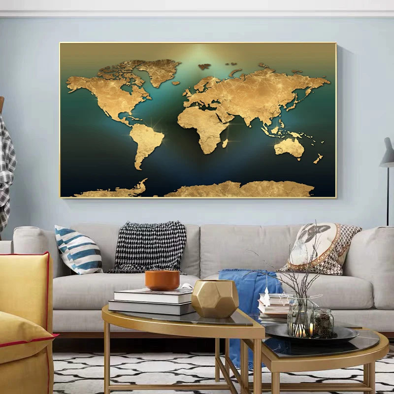 Modern Minimalist World Map Ar - đánh giá và giá Star Map Poster